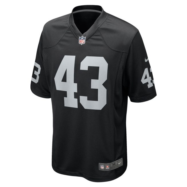 Kanai Mauga Las Vegas Raiders Team Game Jersey - Black - Image 2