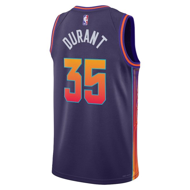 Kevin Durant 35 Phoenix Suns 2023/24 City Edition Swingman Jersey - Purple - Image 3