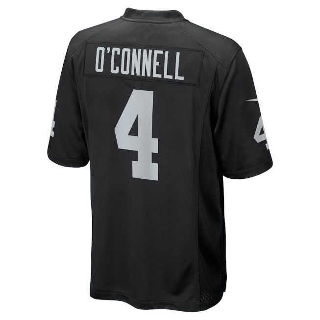 Aidan O'Connell 4 Las Vegas Raiders Men Game Jersey - Black - Image 3