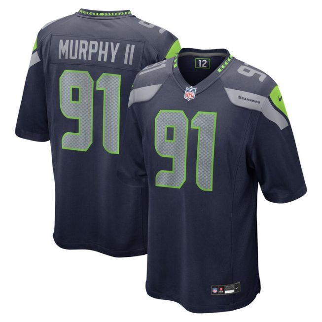 Byron Murphy II Seattle Seahawks 2024 First Round Pick Player Game Jersey - College Navy