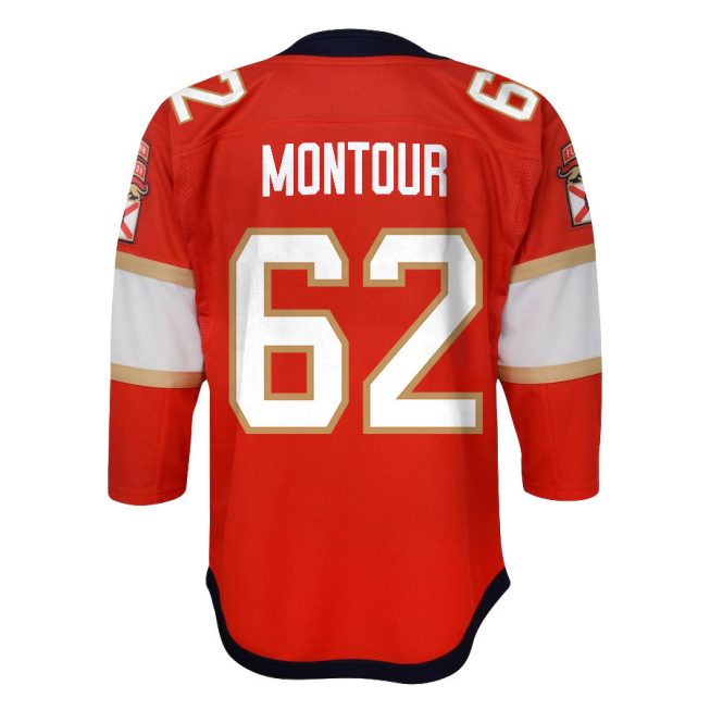 Brandon Montour 62 Florida Panthers 2024 STANLEY CUP Final Youth Home Breakaway Jersey - Red - Image 3