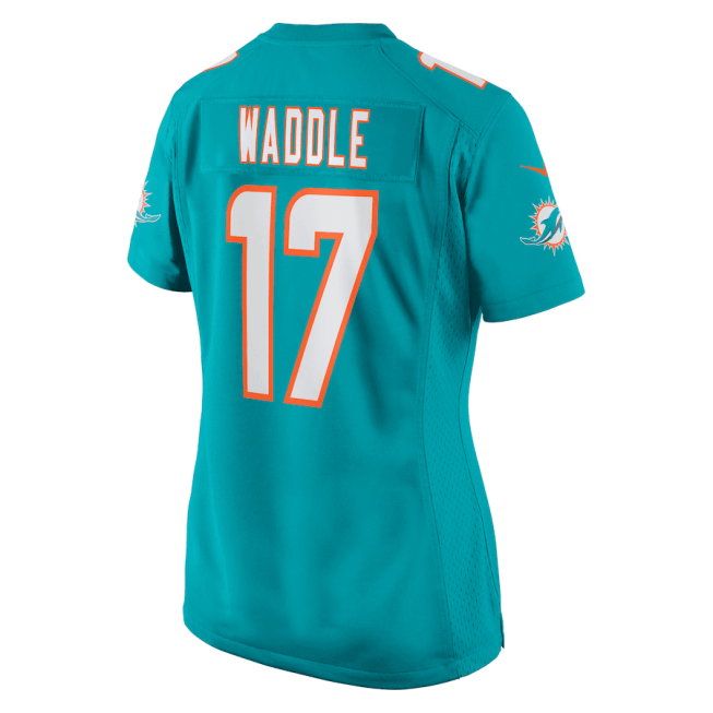 Jaylen Waddle 17 Miami Dolphins Women Game Jersey - Aqua - Image 3