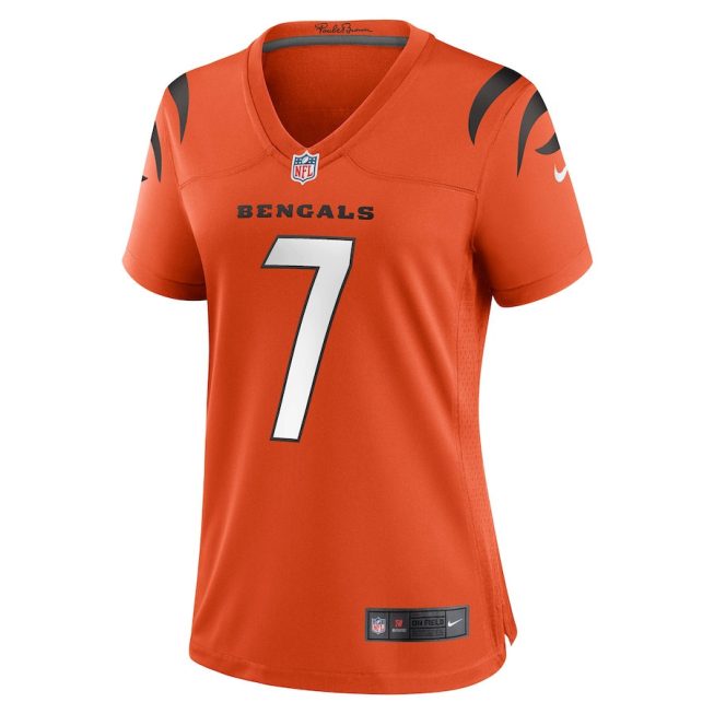 Boomer Esiason 7 Cincinnati Bengals Women Retired Game Jersey - Orange - Image 2