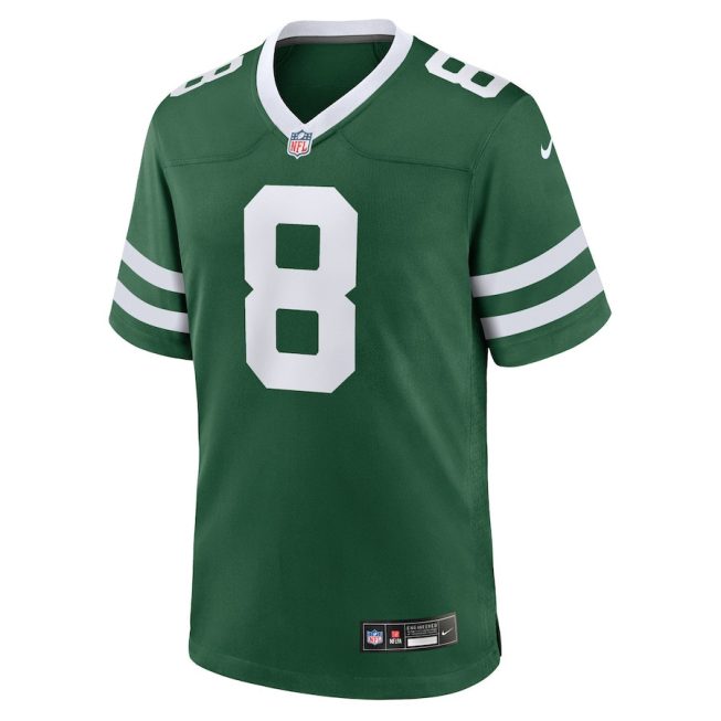 Aaron Rodgers 8 New York Jets Game Men Jersey - Legacy Green - Image 2