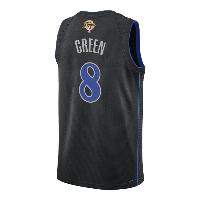 Josh Green 8 Dallas Mavericks 2024 FINALS PATCH Swingman Jersey - City Edition - Black - Image 3