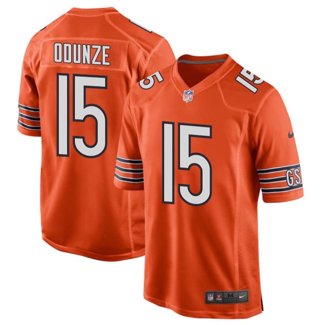 Rome Odunze 15 Chicago Bears Alternate 2024 Draft First Round Pick Player Game Men Jersey - Orange