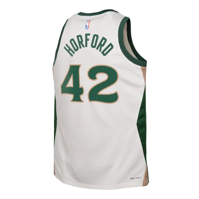 Al Horford 42 Boston Celtics 2023/24 City Edition Swingman YOUTH Jersey - White - Image 3