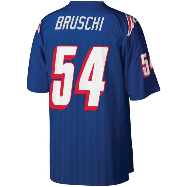 Tedy Bruschi New England Patriots Mitchell & Ness Big & Tall 1996 Retired Player Replica Jersey - Royal - Image 3