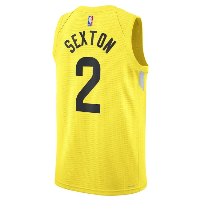 Colin Sexton 2 Utah Jazz Unisex Swingman Jersey - Icon Edition - Gold - Image 3