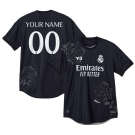 Real Madrid X Y-3 23/24 Fourth Men Jersey Customized - Limited Collection, Black