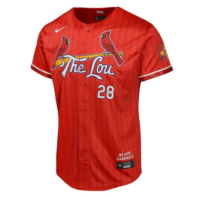 Nolan Arenado 28 St. Louis Cardinals 2024 City Connect Limited YOUTH Jersey - Red - Image 2