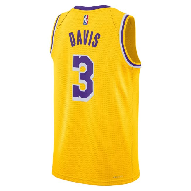 Anthony Davis Los Angeles Lakers Unisex Swingman Jersey - Icon Edition - Gold - Image 3