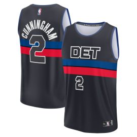 Cade Cunningham Detroit Pistons Fanatics Youth Fast Break Player Jersey - Statement Edition - Black