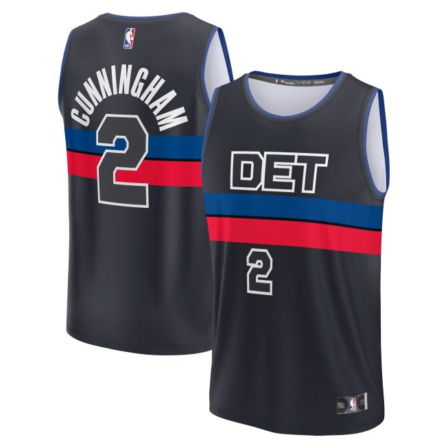 Cade Cunningham Detroit Pistons Fanatics Youth Fast Break Player Jersey - Statement Edition - Black