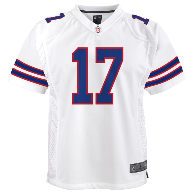 Josh Allen Buffalo Bills Youth Game Jersey - White - Image 2