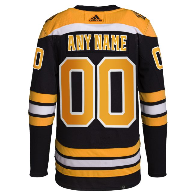Boston Bruins Home Primegreen Authentic Custom Jersey - Black - Image 3