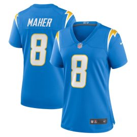 Brett Maher 8 Los Angeles Chargers Women Team Game Jersey - Powder Blue