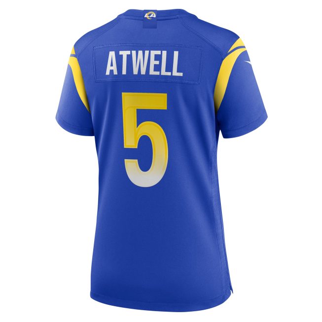 Tutu Atwell Los Angeles Rams Women's Home Game Jersey - Royal - Image 3