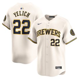 Christian Yelich Milwaukee Brewers Home Limited Player Jersey - Cream