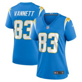 Nick Vannett 83 Los Angeles Chargers Women Team Game Jersey - Powder Blue