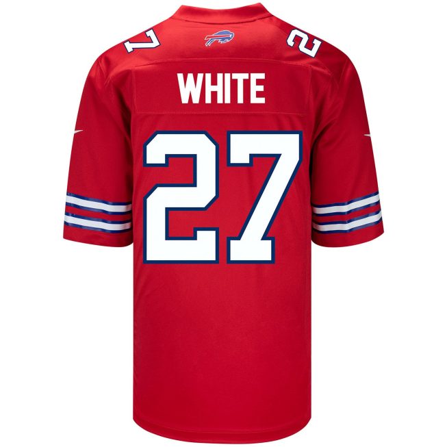 Tre'Davious White 27 Buffalo Bills Men Alternate Game Jersey - Red - Image 3