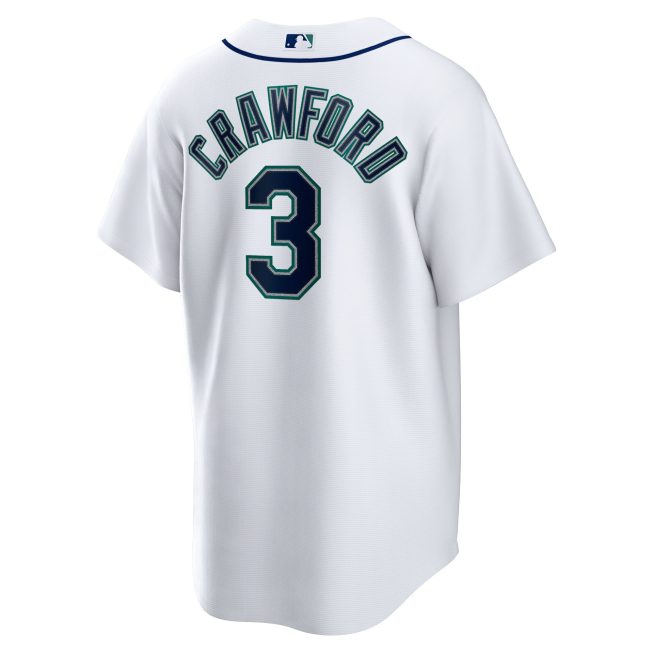 JP Crawford Seattle Mariners Home Replica Jersey - White - Image 3