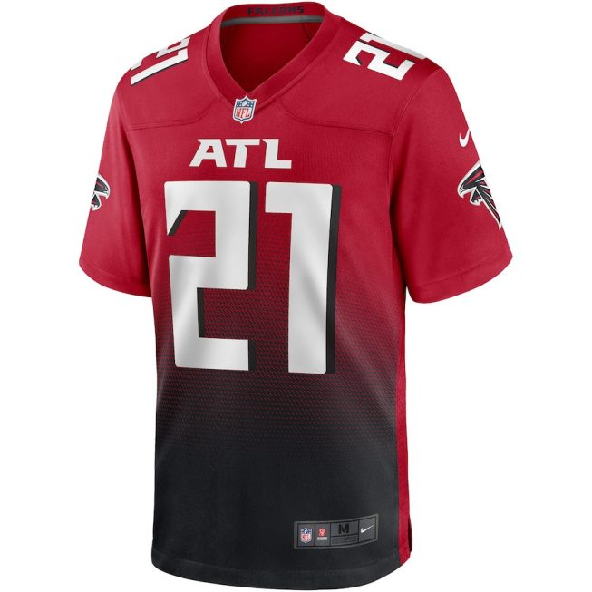 Todd Gurley II 21 Atlanta Falcons Men 2nd Alternate Game Jersey - Red - Image 2