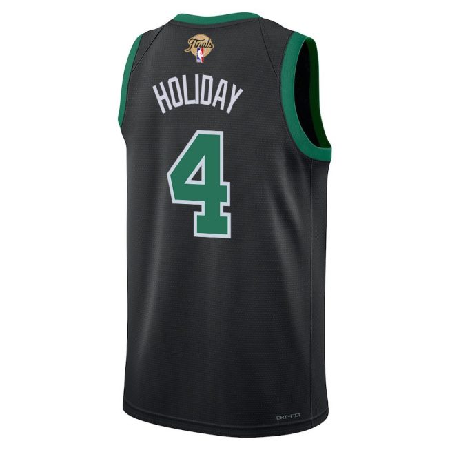 Jrue Holiday 4 Boston Celtics 2024 FINALS PATCH Swingman Jersey - Statement Edition - Black - Image 3