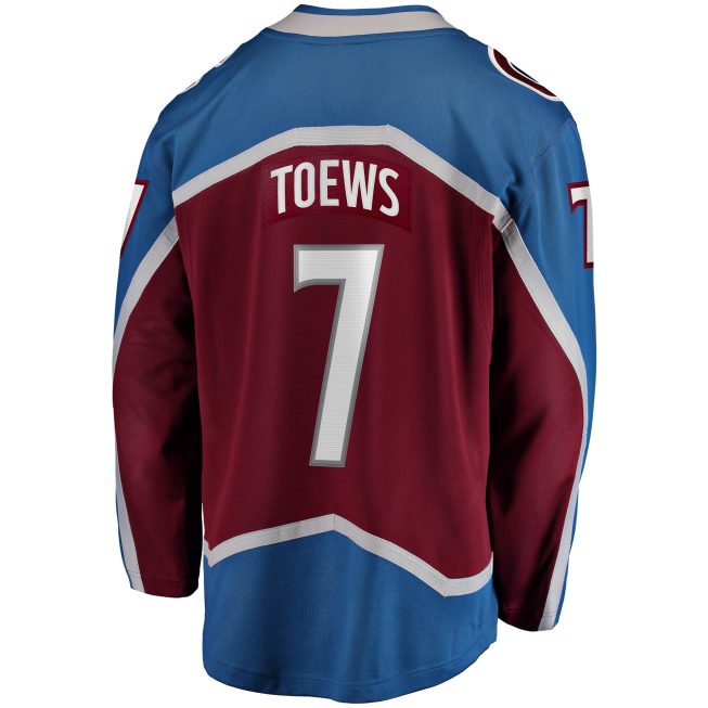 Devon Toews Colorado Avalanche Fanatics Home Breakaway Player Jersey - Burgundy - Image 3