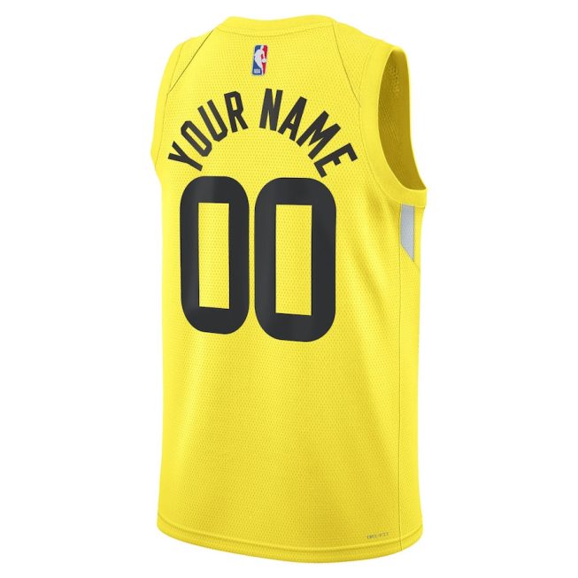 Utah Jazz 2023/24 Icon Swingman Custom Men Jersey - Gold - Image 3