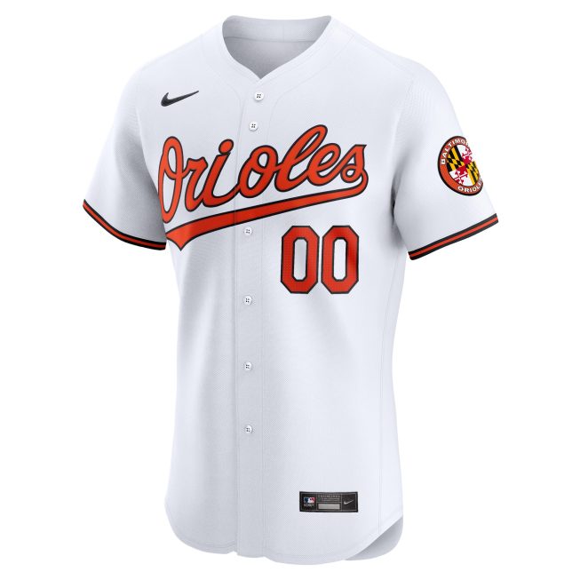 Baltimore Orioles Home Elite Custom Jersey - White - Image 2