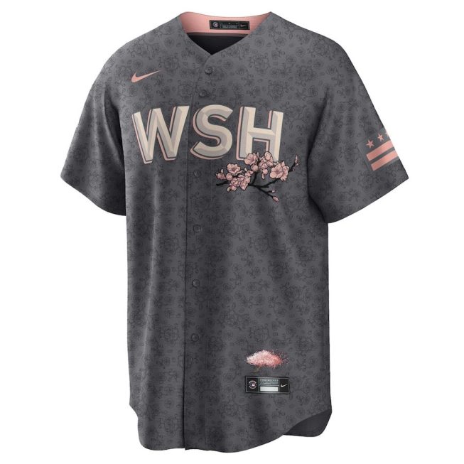 Stephen Strasburg 37 Washington Nationals City Connect Men Jersey - Gray - Image 2