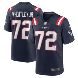 Tyrone Wheatley New England Patriots Team Game Jersey - Navy