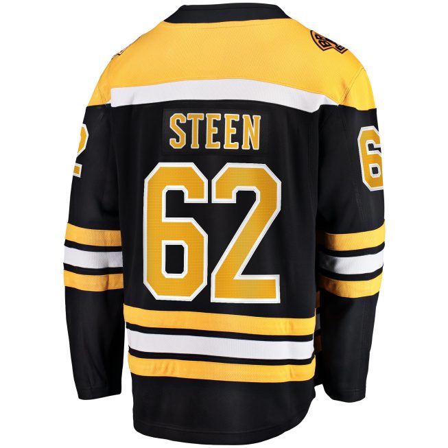 Oskar Steen Boston Bruins Fanatics Home Breakaway Player Jersey - Black - Image 3