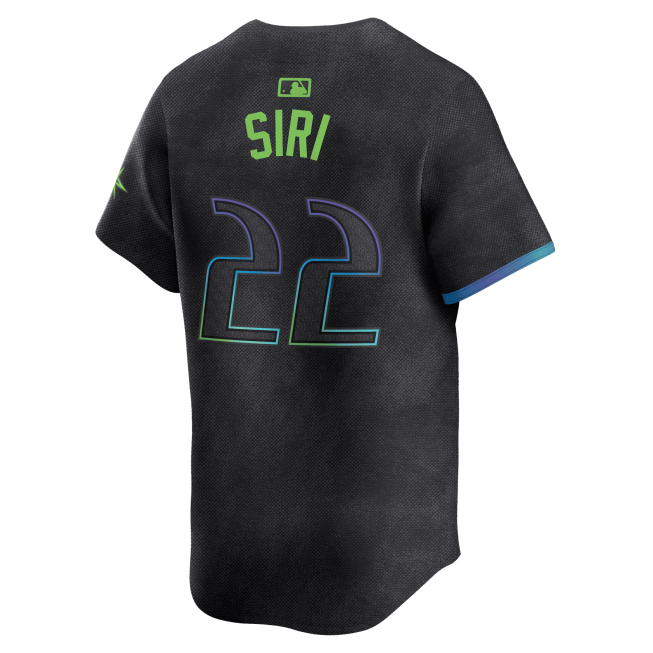 Jose Siri 22 Tampa Bay Rays 2024 City Connect Limited Men Jersey - Charcoal - Image 2