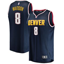 Peyton Watson Denver Nuggets Fanatics 2022 Draft First Round Pick Fast Break Replica Player Jersey - Icon Edition - Navy