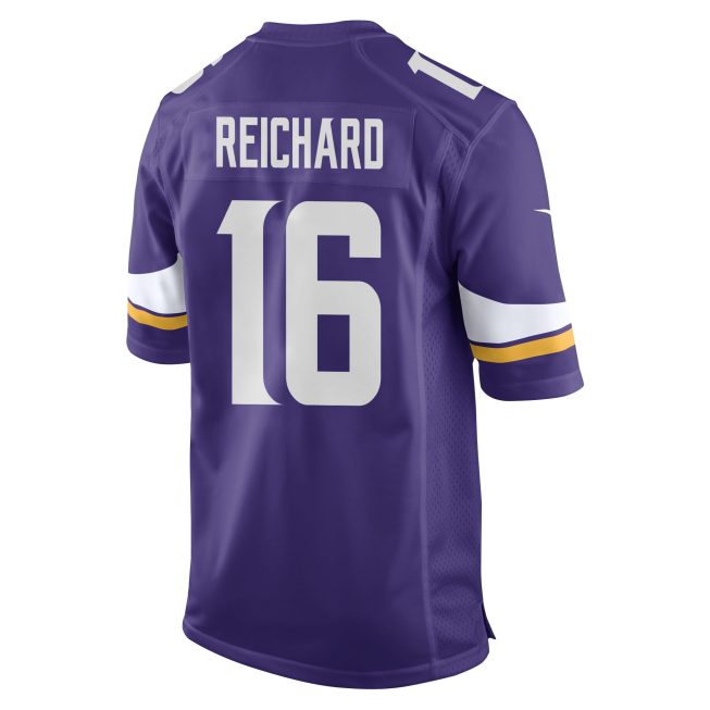 Will Reichard 16 Minnesota Vikings Super Bowl LIX New Orleans Patch Game Men Jersey - Purple - Image 2