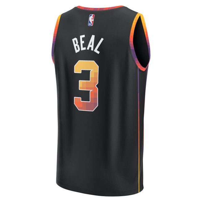 Bradley Beal Phoenix Suns Fanatics Fast Break Player Jersey - Statement Edition - Black - Image 3