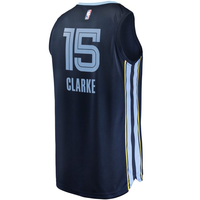 Brandon Clarke Memphis Grizzlies Fanatics Fast Break Replica Jersey Navy - Icon Edition - Image 3