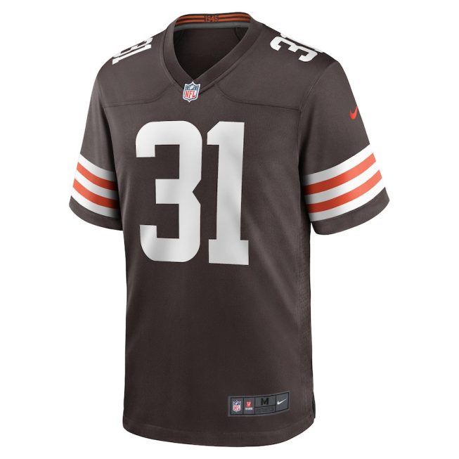 Vincent Gray 31 Cleveland Browns Team Game Jersey - Brown - Image 2