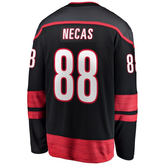 Martin Necas Carolina Hurricanes Fanatics Home Breakaway Jersey - Black - Image 3