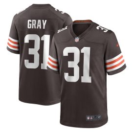 Vincent Gray 31 Cleveland Browns Team Game Jersey - Brown