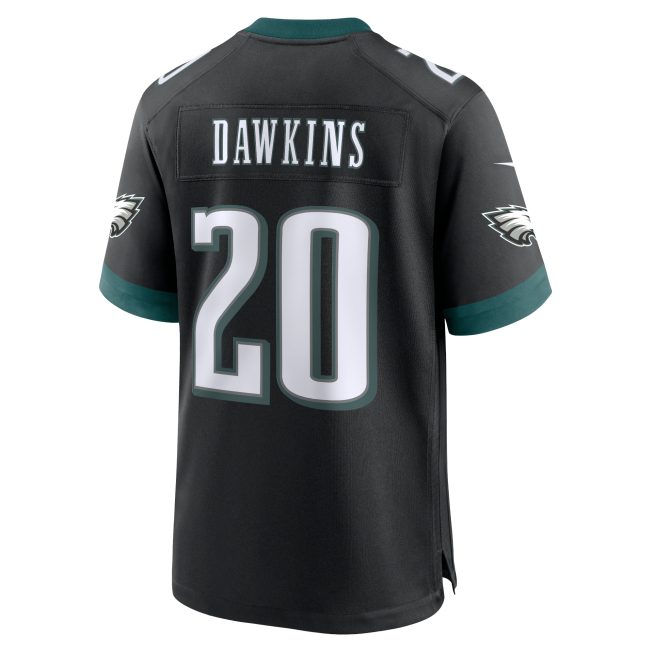 Brian Dawkins Philadelphia Eagles Alternate Game Jersey - Black - Image 3