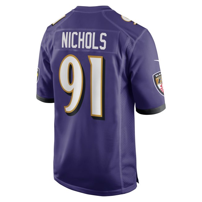 Rayshad Nichols Baltimore Ravens Game Player Jersey - Purple - Image 3