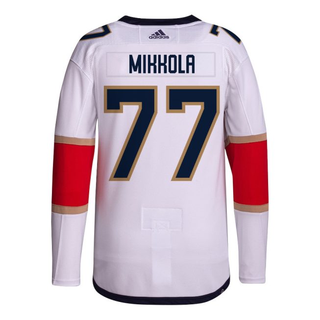Niko Mikkola 77 Florida Panthers 2024 STANLEY CUP Final Away Breakaway Jersey - Men, White - Image 3