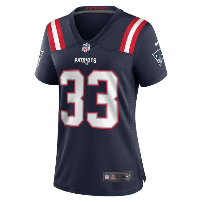 Anfernee Jennings 33 New England Patriots Women Team Game Jersey - Navy - Image 2