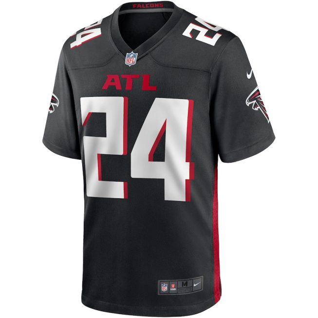 A.J. Terrell Jr. 24 Atlanta Falcons Game Men Jersey - Black - Image 2