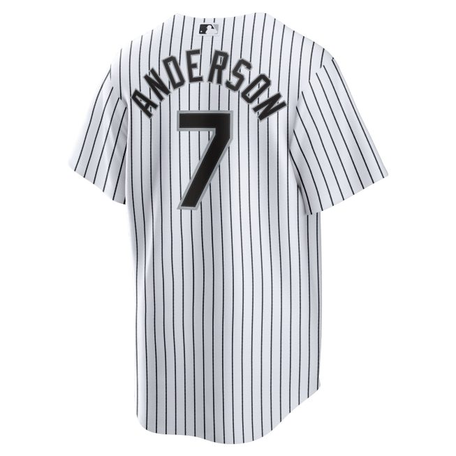 Tim Anderson Chicago White Sox Home Replica Player Jersey - White - Image 3