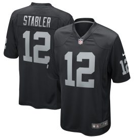 Ken Stabler Las Vegas Raiders Game Retired Player Jersey - Black