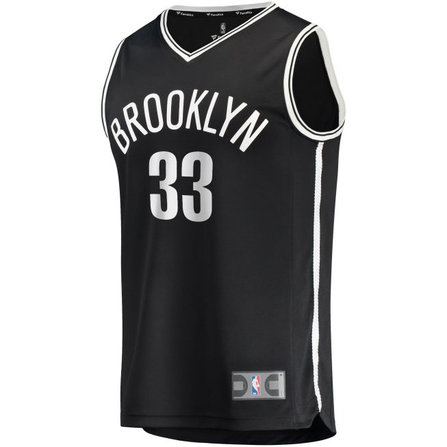 Nicolas Claxton Brooklyn Nets Fanatics Fast Break Player Jersey - Icon Edition - Black - Image 2